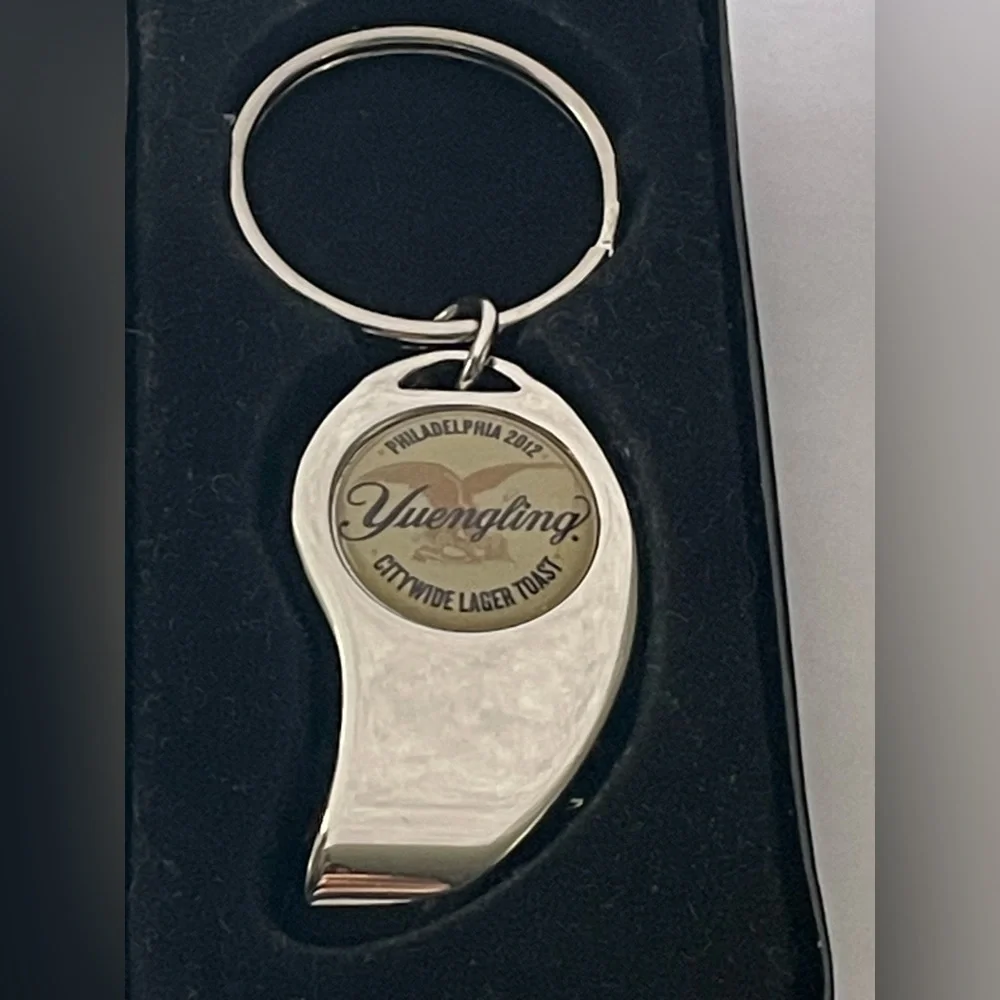 Yuengling Silver Keychain Bottle Opener Philadelphia 2012 Citywide Lager Toast